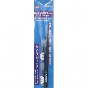Mr. 라인 티즐 세트 (다크블루 버전-0.3mm/0.2mm/0.15mm 날 포함)