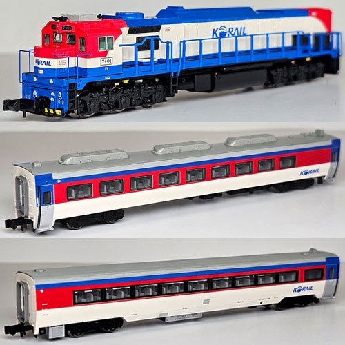 AJinGiL-MS01 [Limited Edtion] Diesel Locomotive + Mugunghwa Passenger 5 Car Set