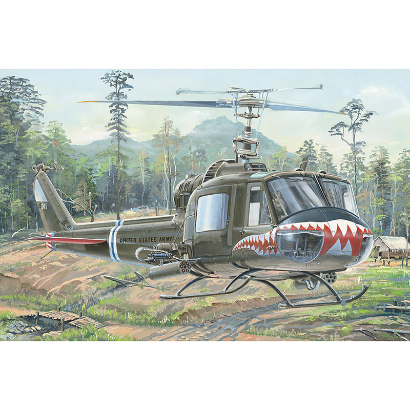 1/18 미군 UH-1B/C 휴이 다목적 헬리콥터 - 1/18 UH-1 Huey B/C