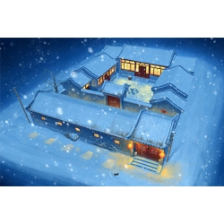 1/100 베이징 쓰허위안 (기와집)