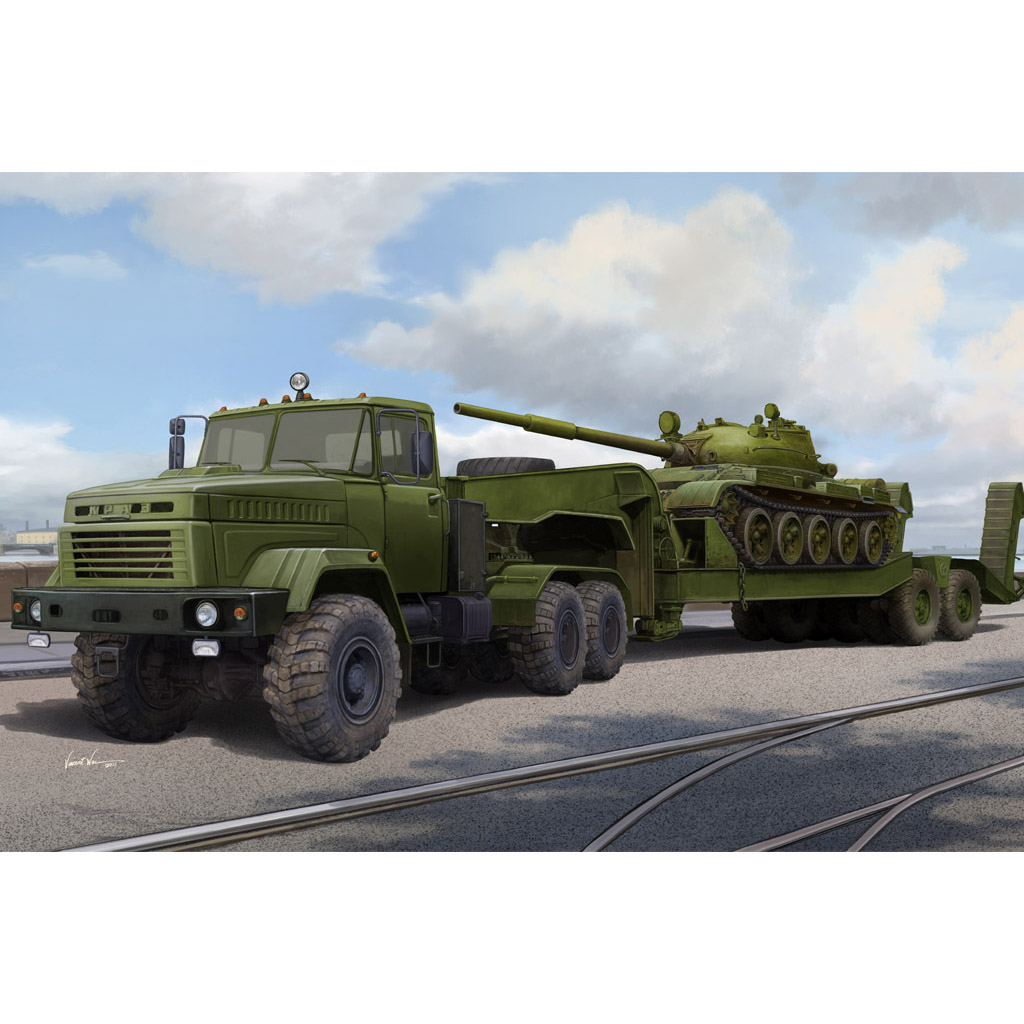 1/35 우크라이나 KrAZ-6446 견인 트럭 - 1/35 Ukraine KrAZ-6446 Tractor with MAZ/ChMZAP-5247G semitrailer