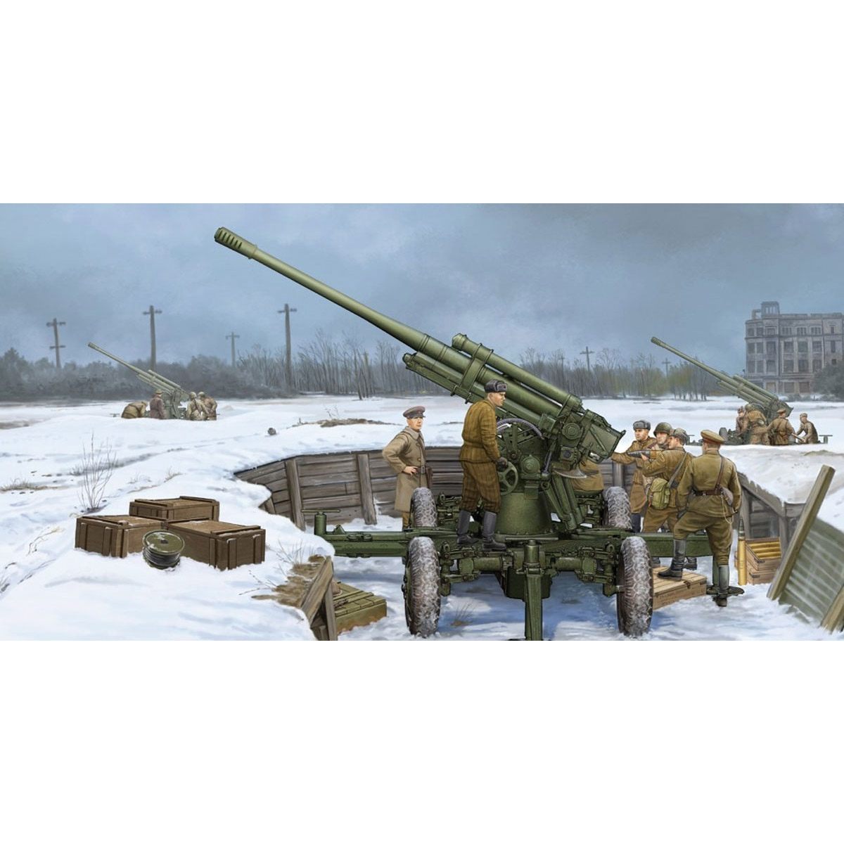 1/35 소련군 52-K 85mm 대공포 M1939 초기형 - 1/35 Soviet 52-k 85mm Air Defense Gun m1939 Early Version