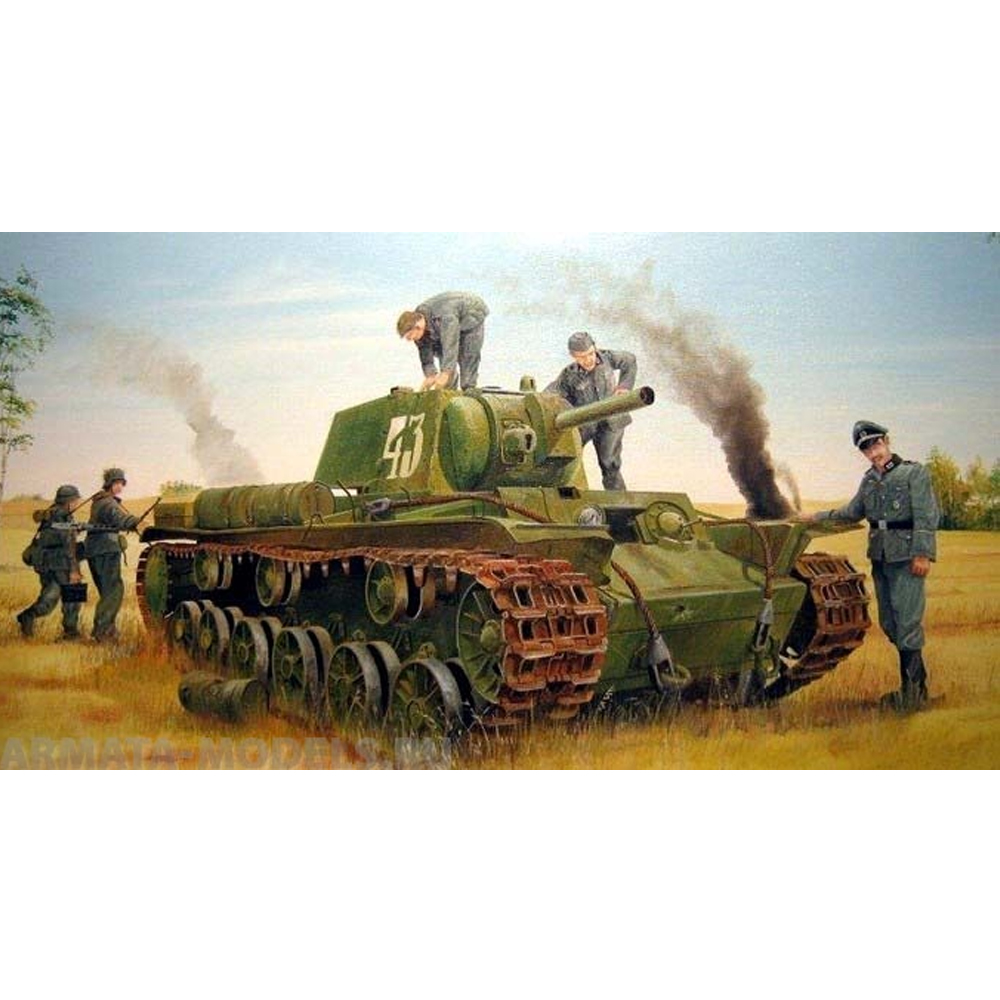 1/35 소련군 KV-8 화염방사 전차 - 1/35 Soviet KV-8 Heavy Tank