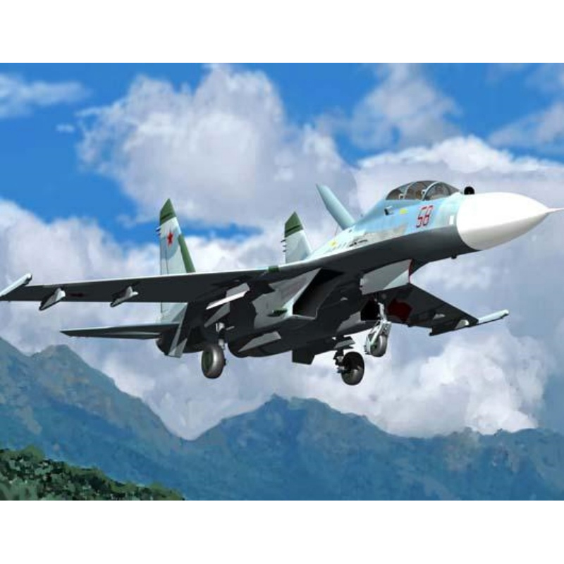 1/32 소련군 수호이 Su-27UB 플랭커 C 전투기 - 1/32 Su-27UB Flanker-C