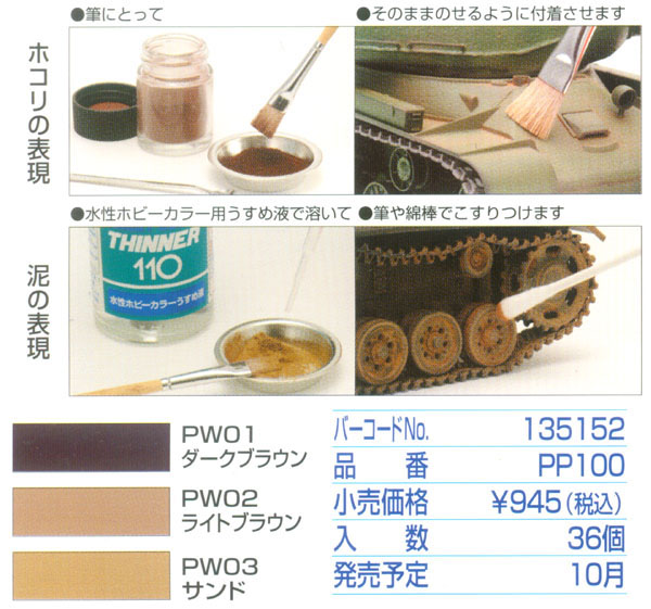 웨더링 파스텔 3색 세트 2 (피그먼트)