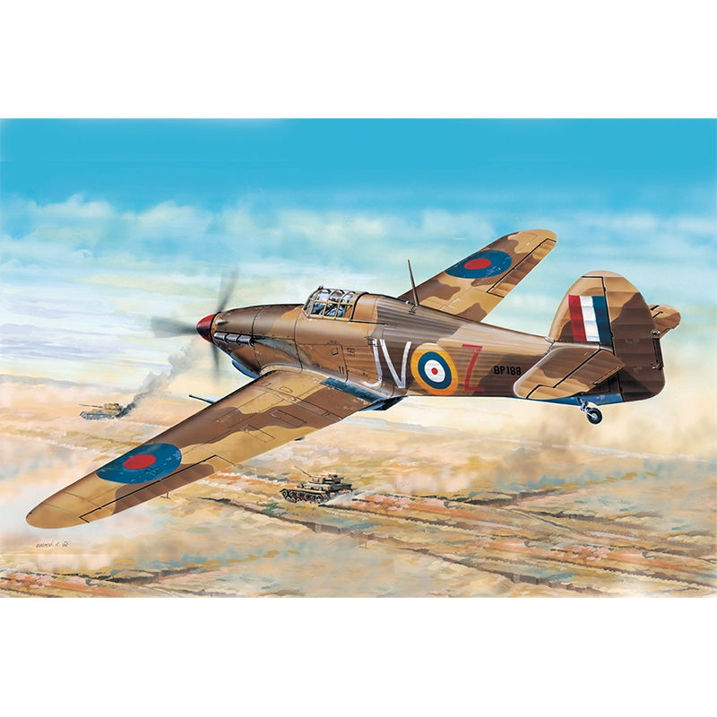 1/24 영국 공군 허리케인 Mk.II D/Trop (열대형) - 1/24 Hawker Hurricane ⅡD Trop