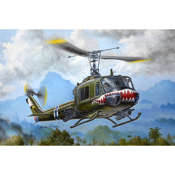 1/35 미군 UH-1B 휴이 건십 헬리콥터 - 1/35 UH-1B Huey - Gunship